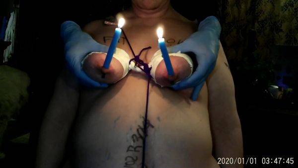(part 1) Candle Tits - Fat Cow Serves As A Human Candle Holder Bdsm on allbdsmporn.com