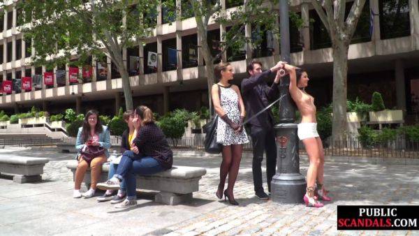 Bdsm Public Babe Humiliated Outdoor By Master And Domin on allbdsmporn.com